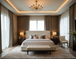 luxury hotel bedroom