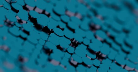 3D Abstract Render of Blue and Red Circles with Light Highlights - Futuristic Geometric Design