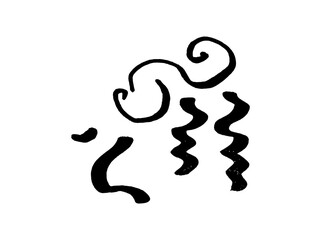 Obraz premium doodle abstract scribble vector design with wavy bold lines