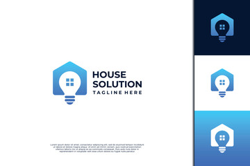 Smart home solution logo design.