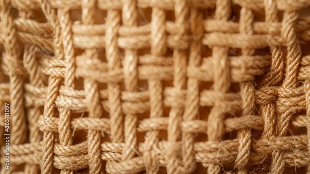 Poster a detailed closeup of a fibrous insulation material with tightly woven strands creating a bumpy surf