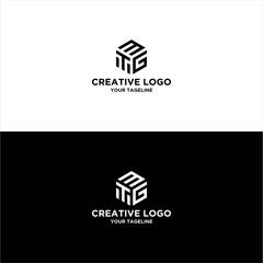 creative letter tmg logo design vector