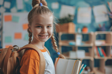 
A young woman gazes confidently into the camera, her expression radiating both determination and warmth.