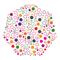 creative colorful shape and dot circle background design