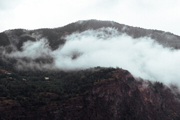 clouds over mountain