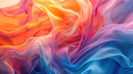 Obraz premium Dynamic waves of color in abstract art form