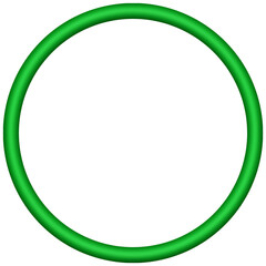 Transparent Frame PNG - Green Circle
