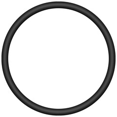 Transparent Frame PNG - Black Circle