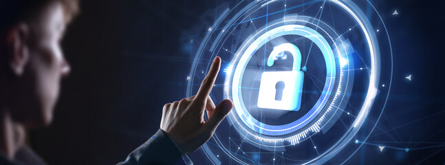 Cyber security data protection business technology privacy concept.