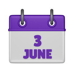 3 June 3d icon