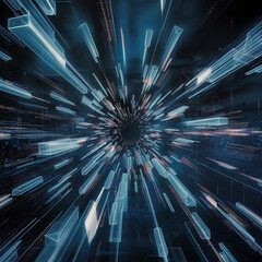 Solar system with planets in orbits path.