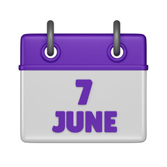 7 June 3d icon