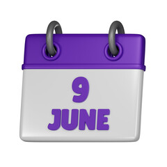 9 June 3d icon