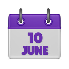10 June 3d icon