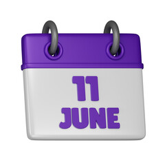 11 June 3d icon