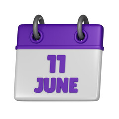 11 June 3d icon