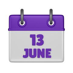 13 June 3d icon