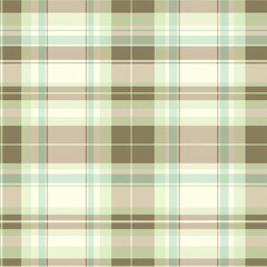 Seamless pattern ornament tartan, check in pleasant green and brown colors