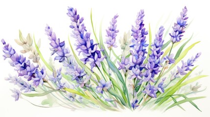 Naklejka premium lavender isolated on white