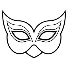 Black mask silhouette: a traditional Venetian festival emblem
