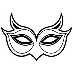 Black mask silhouette: a traditional Venetian festival emblem
