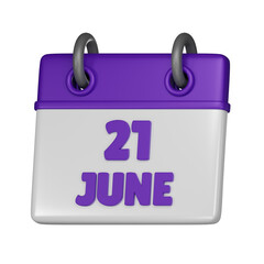 21 June 3d icon
