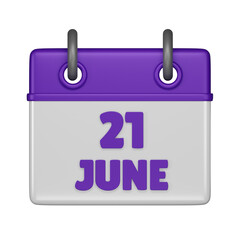 21 June 3d icon