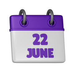 22 June 3d icon