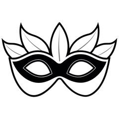 Black mask silhouette: a traditional Venetian festival emblem
