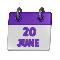 20 June 3d icon