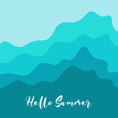 hello summer vector illustration. it is suitable for card, banner, or poster