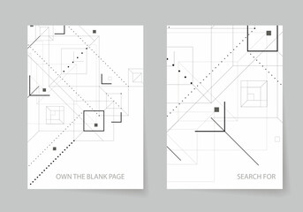 Abstract geometric connect lines and dots. Simple science graphic background. Vector network technology concept