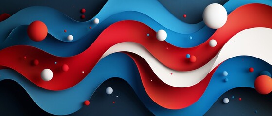 Abstract Minimalist Patriotic Design for National Pride Concept