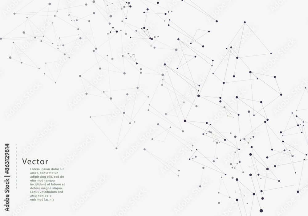 Aufkleber connection lines and dots