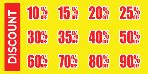 sales tag.  special offer or shopping discount label with percent