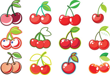 seamless background with cherries