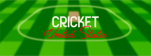 Cricket Green Field Background Concept for United States abstract illustration image