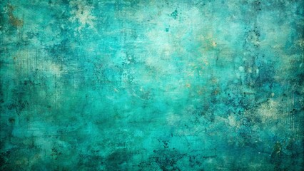 Obraz premium Abstract Teal Background - Grunge, Textured, Paint, Vintage, Design