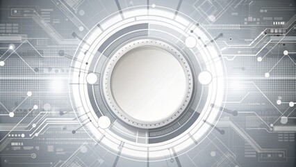 Obraz premium Abstract Technology Background with Circular Interface and Copy Space