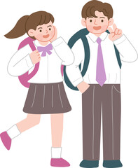 교복입은 학생들