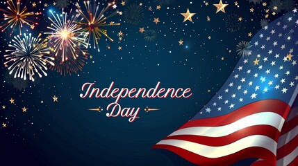 Composite image of independence day graphic