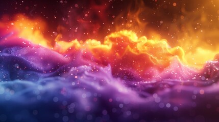 Fototapeta premium Swirling, vibrant smoke billowing in a spectrum of colors.
