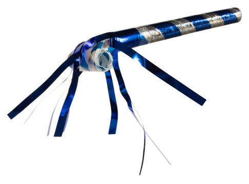 Blue and silver noisemaker