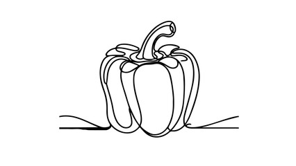 pepper single line illustration