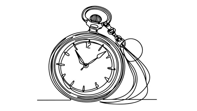 recommend clip art: pocket watch line art illustration