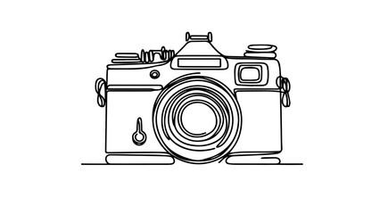 photography camera line art illustration