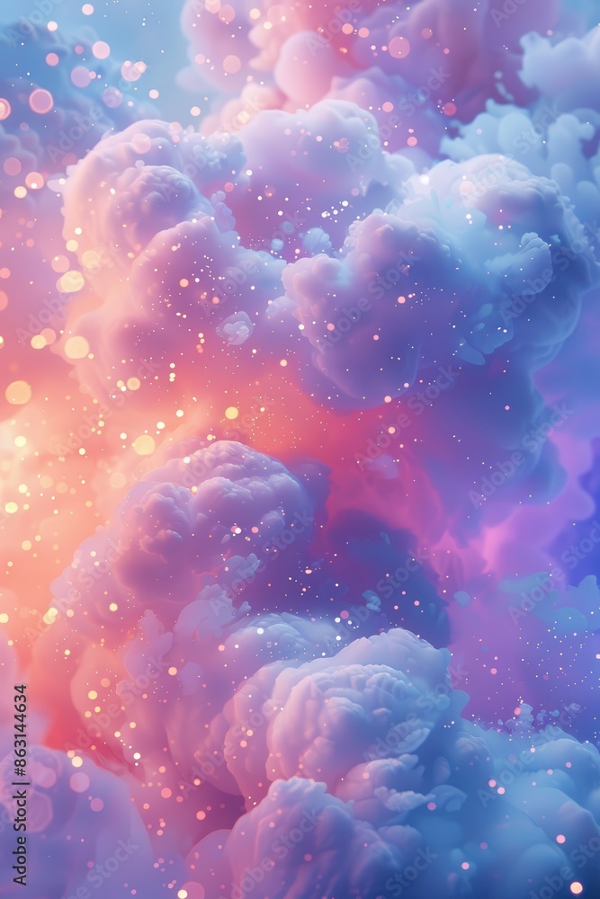 Poster background with clouds
