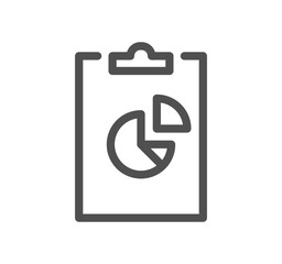 Clipboard related icon outline and linear vector.	
