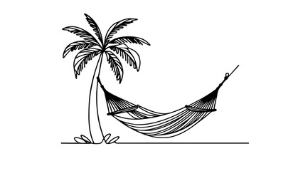 hammock one continuous line drawing