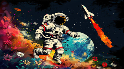 Fototapeta premium Astronaut in space